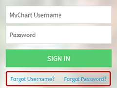 MyChart - Login Page